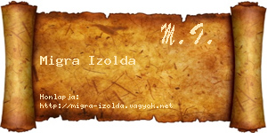 Migra Izolda névjegykártya